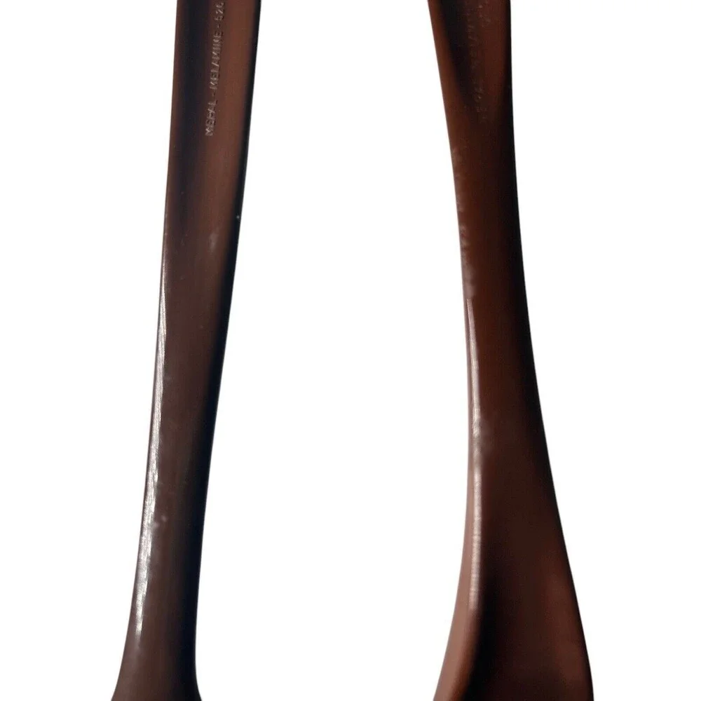 Vintage Rosti Melamine Utensil Set Brown Spoon Fork Stirrer 2 Pieces Denmark